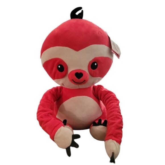 Sensory Red Sloth Plush Toy - Picture 2 of 4